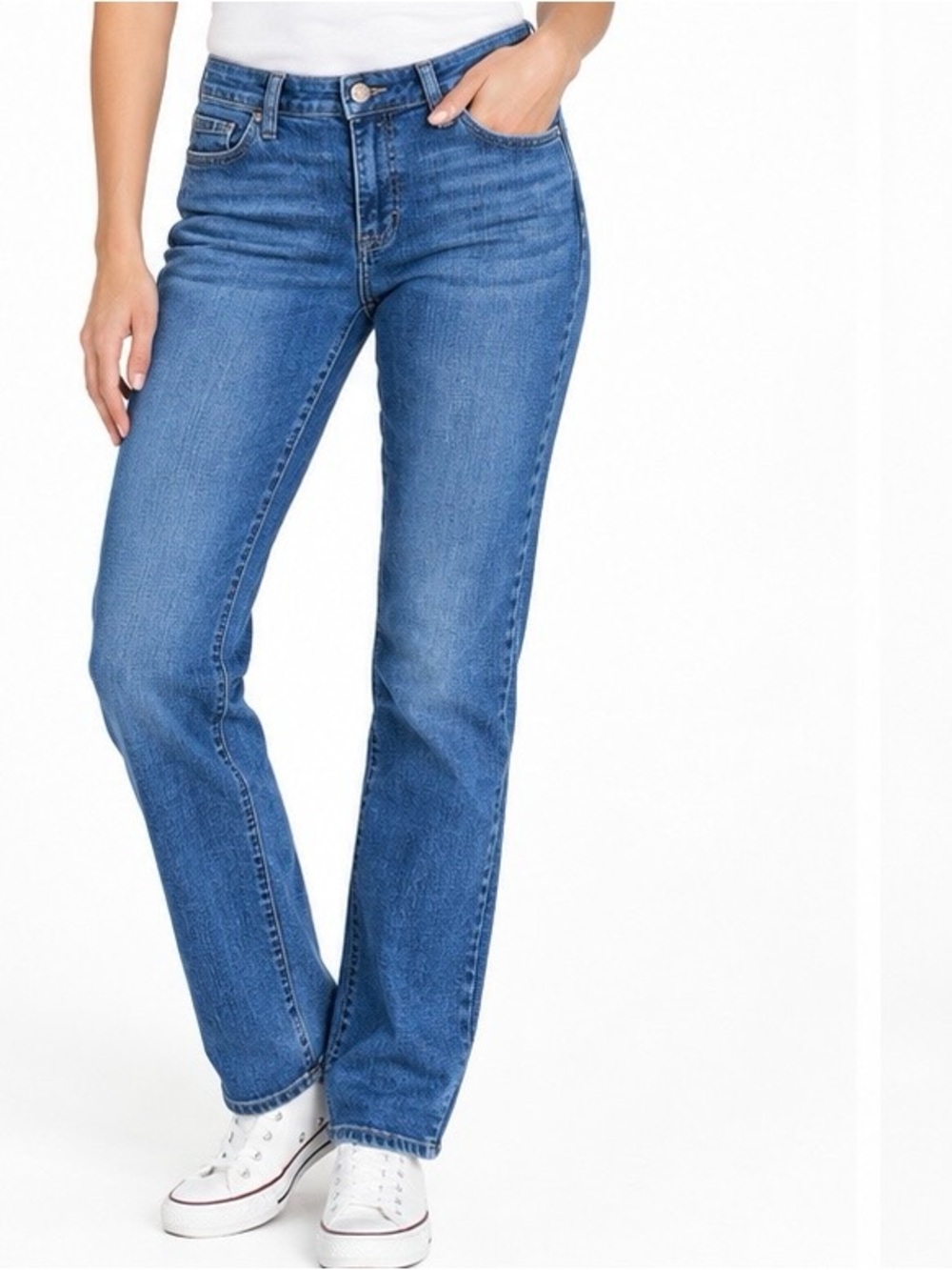 BKE Gabby Straight Stretch Jeans Women’s 27x32 High Rise Blue Denim Medium Wash